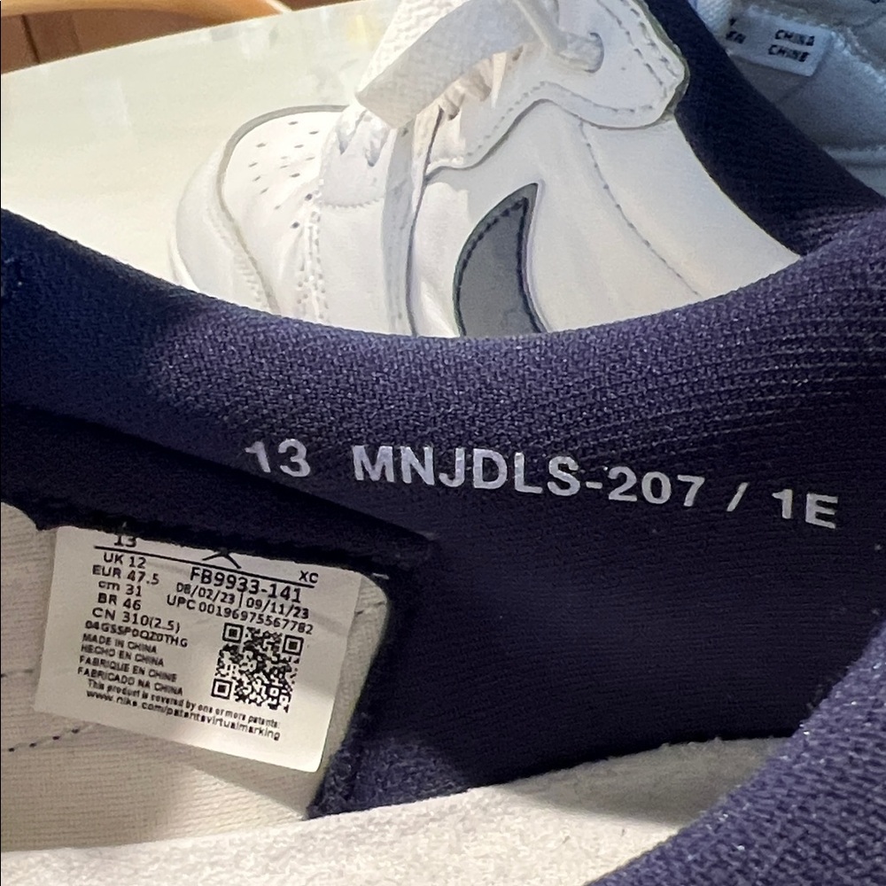 Nike Jordan 1 Retro Low 85 Metallic Navy Blue - Picture 9 of 11